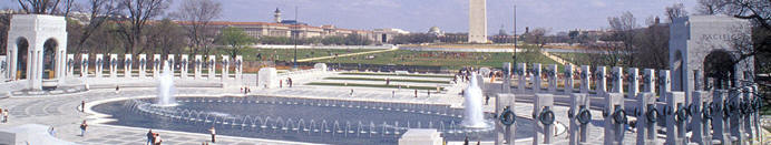 The WWII Memorial in Washington DC