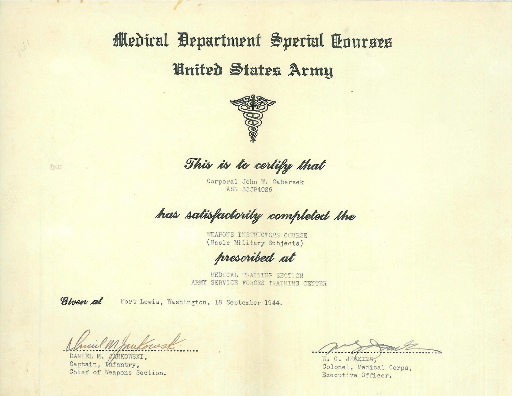 Weapons Instuctor Course